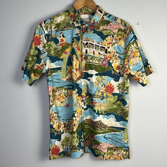 Tori Richard Men’s Boat Day Aloha Camp Button Shirt Size M Cotton Lawn USA Made